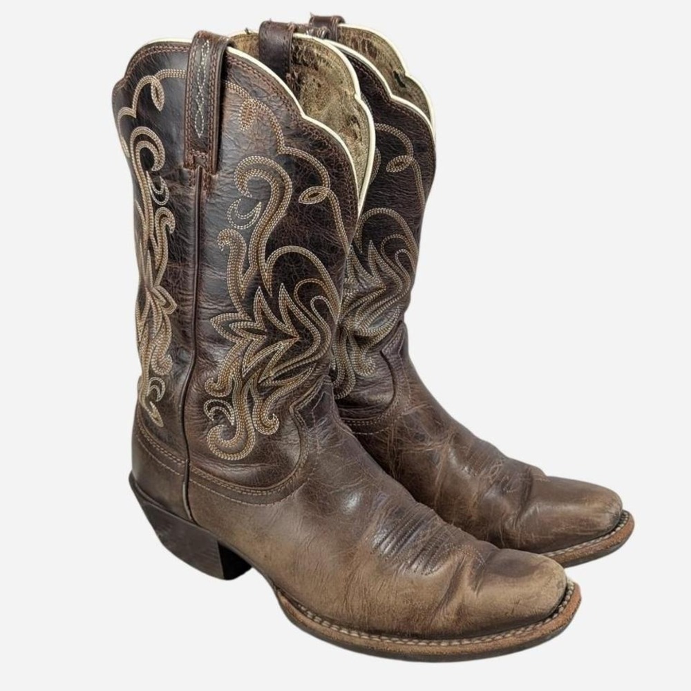 Ariat Legend Chocolate Chip Snip Toe Western Boot Full Grain Leather 8B - Picture 9 of 9